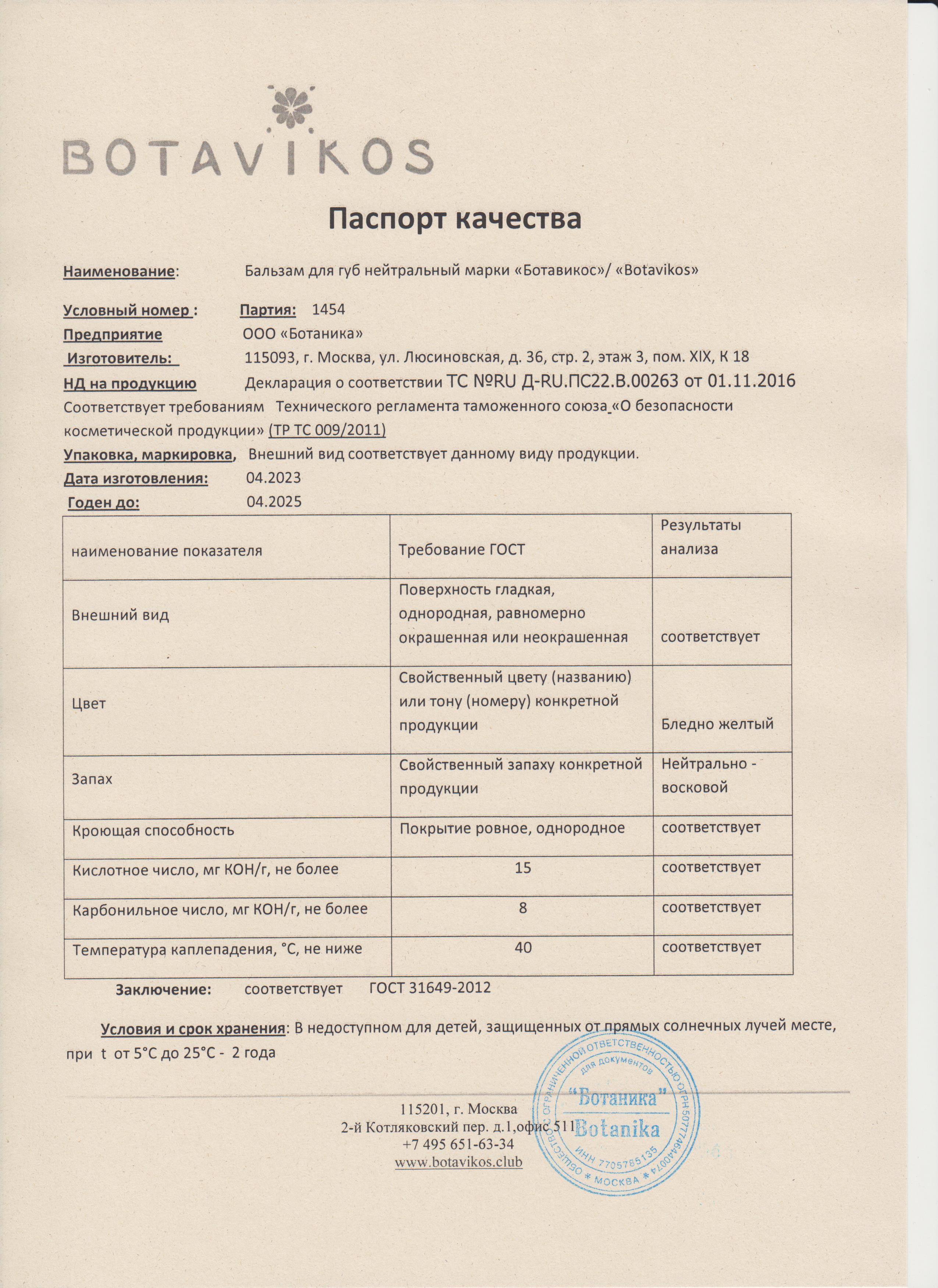 Паспорт №042023